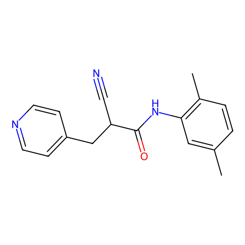 2-cyano-N-(2,5-dimethylphenyl)-3-(pyridin-4-yl)propanamide structure
