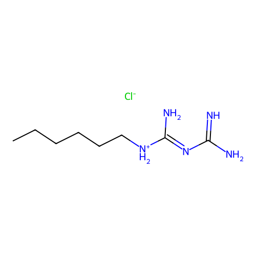 1-Hexylbiguanide hydrochloride structure