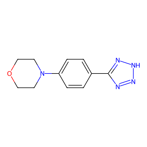 4-[4-(2H-tetrazol-5-yl)phenyl]morpholine structure