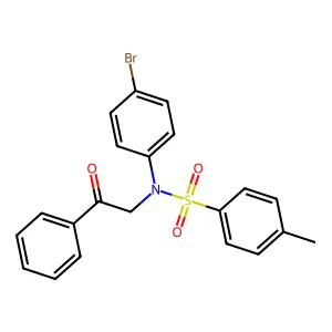 N-(4-bromophenyl)-4-methyl-N-phenacylbenzenesulfonamide structure