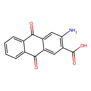 3-Amino-9,10-dihydro-9,10-dioxoanthracene-2-carboxylic acid structure