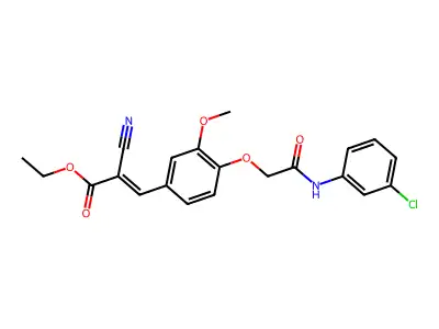 ethyl (E)-3-[4-[2-(3-chloroanilino)-2-oxoethoxy]-3-methoxyphenyl]-2-cyanoprop-2-enoate structure