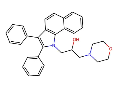 1-(2,3-Diphenylbenzo[g]indol-1-yl)-3-morpholin-4-ylpropan-2-ol structure