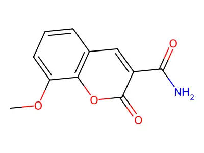 8-甲氧基-2-氧代-2H-色烯-3-甲酰胺 structure