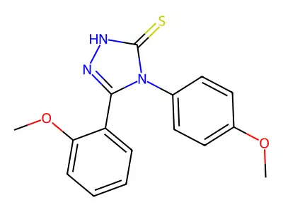 5-(2-methoxyphenyl)-4-(4-methoxyphenyl)-4H-1,2,4-triazole-3-thiol structure