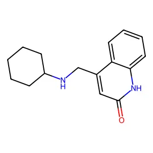 4-Cyclohexylaminomethyl-1H-quinolin-2-one structure