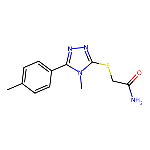 2-((4-Methyl-5-(4-methylphenyl)-4H-1,2,4-triazol-3-yl)thio)acetamide structure