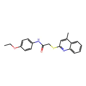 N-(4-ethoxyphenyl)-2-((4-methylquinolin-2-yl)thio)acetamide structure