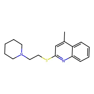 4-Methyl-2-(2-piperidin-1-ylethylsulfanyl)quinoline structure