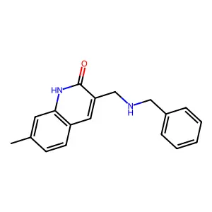 3-(Benzylamino-methyl)-7-methyl-1H-quinolin-2-one structure