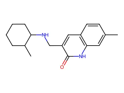 7-Methyl-3-[[(2-methylcyclohexyl)amino]methyl]-2(1H)-quinolinone structure