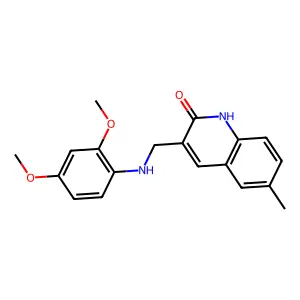 3-[[(2,4-Dimethoxyphenyl)amino]methyl]-6-methyl-2(1H)-quinolinone structure