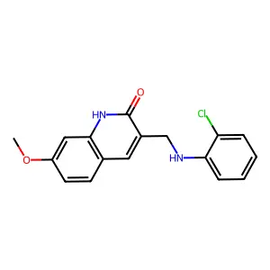 3-[(2-Chloro-phenylamino)-methyl]-7-methoxy-1H-quinolin-2-one structure