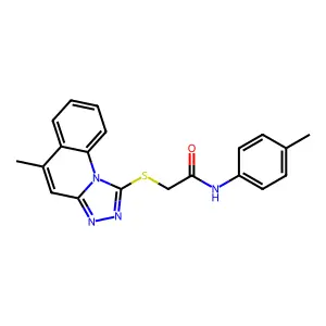 2-((5-methyl-[1,2,4]triazolo[4,3-a]quinolin-1-yl)thio)-N-(p-tolyl)acetamide structure