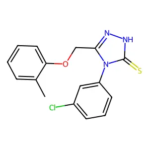 4-(3-Chloro-phenyl)-5-o-tolyloxymethyl-4H-[1,2,4]triazole-3-thiol structure