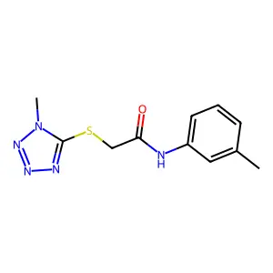 N-(3-methylphenyl)-2-(1-methyltetrazol-5-yl)sulfanylacetamide structure
