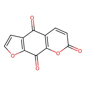 4H-Furo(3,2-g)(1)benzopyran-4,7,9-trione structure