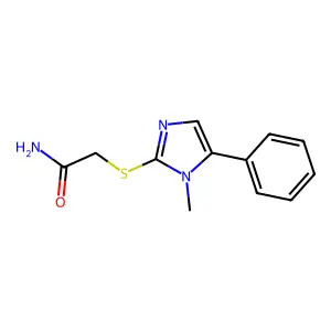 2-(1-Methyl-5-phenyl-1H-imidazol-2-ylsulfanyl)-acetamide structure