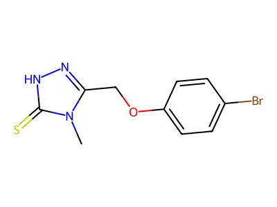 5-[(4-bromophenoxy)methyl]-4-methyl-4H-1,2,4-triazole-3-thiol structure