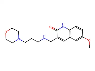 6-Methoxy-3-[(3-morpholin-4-yl-propylamino)-methyl]-1H-quinolin-2-one structure