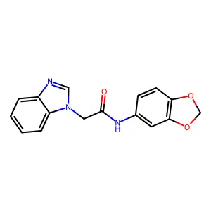 2-(1H-benzimidazol-1-yl)-N-(1,3-benzodioxol-5-yl)acetamide structure