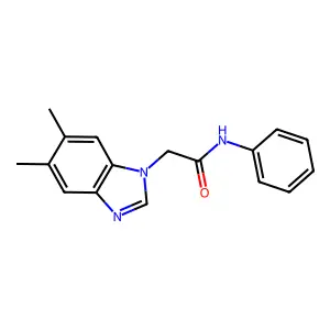 2-(5,6-dimethylbenzimidazol-1-yl)-N-phenylacetamide structure