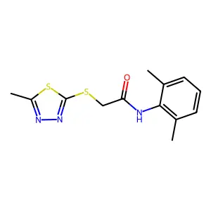 N-(2,6-dimethylphenyl)-2-[(5-methyl-1,3,4-thiadiazol-2-yl)sulfanyl]acetamide structure