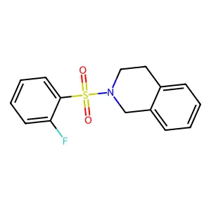 2-[(2-Fluorophenyl)sulfonyl]-1,2,3,4-tetrahydroisoquinoline structure