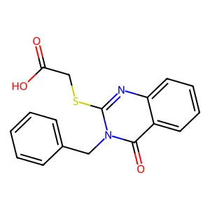 2-[(3-Benzyl-4-oxo-3,4-dihydroquinazolin-2-yl)sulfanyl]acetic acid structure