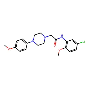 N-(5-chloro-2-methoxyphenyl)-2-(4-(4-methoxyphenyl)piperazin-1-yl)acetamide structure