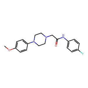 N-(4-fluorophenyl)-2-[4-(4-methoxyphenyl)piperazin-1-yl]acetamide structure