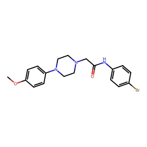 N-(4-bromophenyl)-2-[4-(4-methoxyphenyl)piperazin-1-yl]acetamide structure