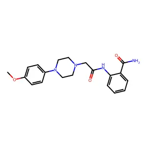2-[[2-[4-(4-Methoxyphenyl)piperazin-1-yl]acetyl]amino]benzamide structure