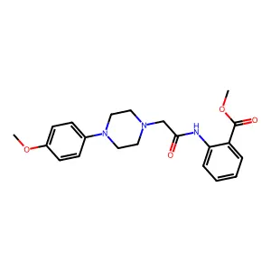 Methyl 2-({[4-(4-methoxyphenyl)-1-piperazinyl]acetyl}amino)benzoate structure