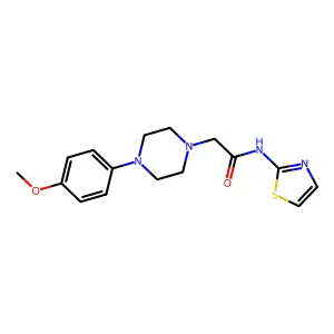2-[4-(4-methoxyphenyl)piperazin-1-yl]-N-(1,3-thiazol-2-yl)acetamide structure