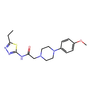 N-(5-ethyl-1,3,4-thiadiazol-2-yl)-2-[4-(4-methoxyphenyl)piperazin-1-yl]acetamide structure