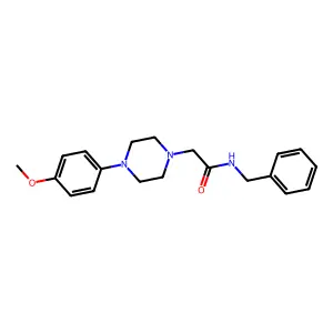 N-benzyl-2-[4-(4-methoxyphenyl)piperazin-1-yl]acetamide structure