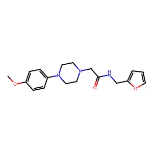 N-(furan-2-ylmethyl)-2-[4-(4-methoxyphenyl)piperazin-1-yl]acetamide structure