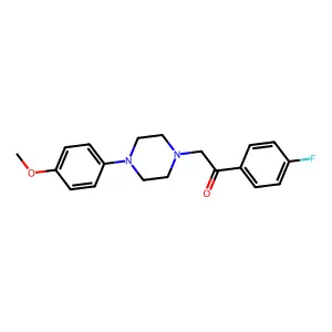 1-(4-Fluorophenyl)-2-[4-(4-methoxyphenyl)piperazin-1-yl]ethanone structure