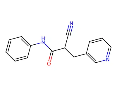 2-cyano-N-phenyl-3-pyridin-3-ylpropanamide structure