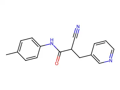 2-cyano-N-(4-methylphenyl)-3-pyridin-3-ylpropanamide structure