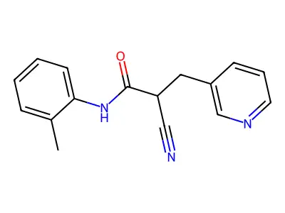 2-cyano-N-(2-methylphenyl)-3-pyridin-3-ylpropanamide structure