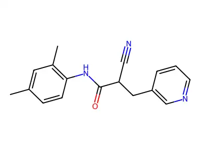 2-cyano-N-(2,4-dimethylphenyl)-3-(pyridin-3-yl)propanamide structure
