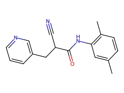 2-cyano-N-(2,5-dimethylphenyl)-3-(pyridin-3-yl)propanamide structure
