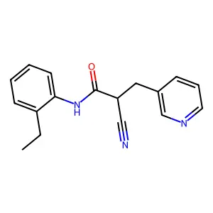 2-cyano-N-(2-ethylphenyl)-3-pyridin-3-ylpropanamide structure