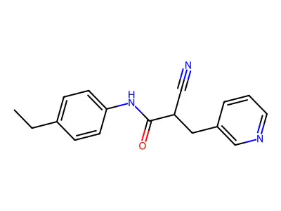 2-cyano-N-(4-ethylphenyl)-3-pyridin-3-ylpropanamide structure