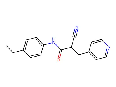 2-cyano-N-(4-ethylphenyl)-3-pyridin-4-ylpropanamide structure