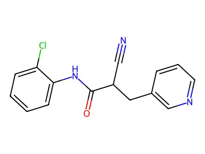 N-(2-chlorophenyl)-2-cyano-3-pyridin-3-ylpropanamide structure