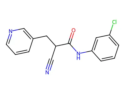 N-(3-chlorophenyl)-2-cyano-3-(pyridin-3-yl)propanamide structure