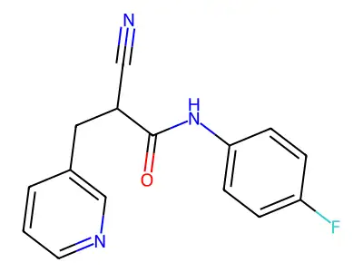 2-cyano-N-(4-fluorophenyl)-3-pyridin-3-ylpropanamide structure